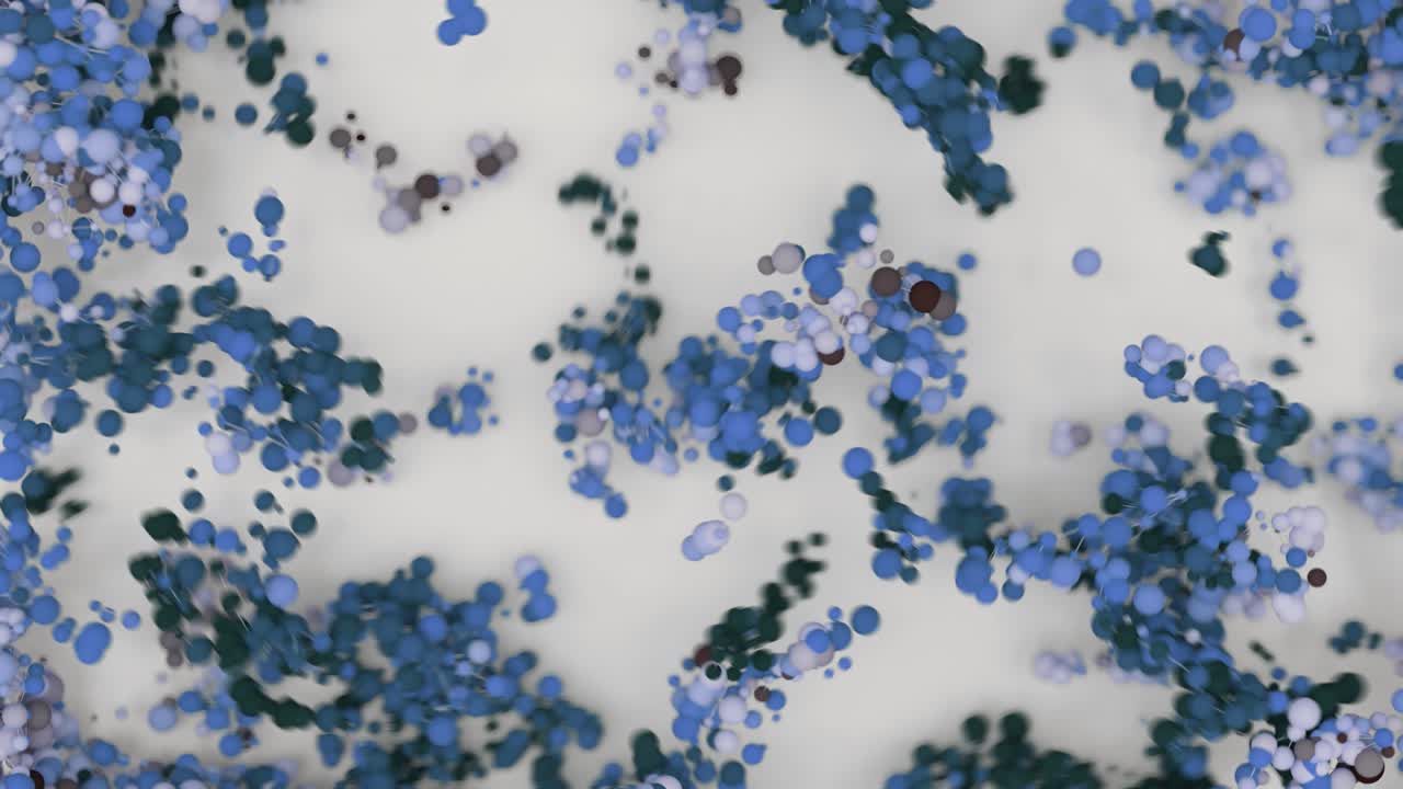 분자들은 결합하고 혼합함에 따라 색을 바니다.