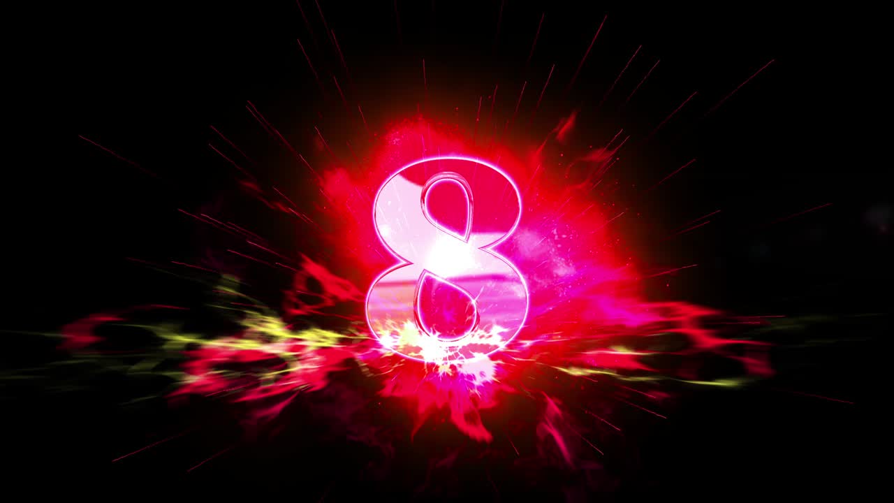 cuenta regresiva de 10 segundos de apertura de la animación de introducción