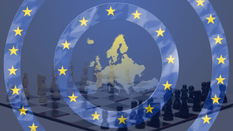 Stars-spinning-on-circles-over-EU-map-against-Chess-board-