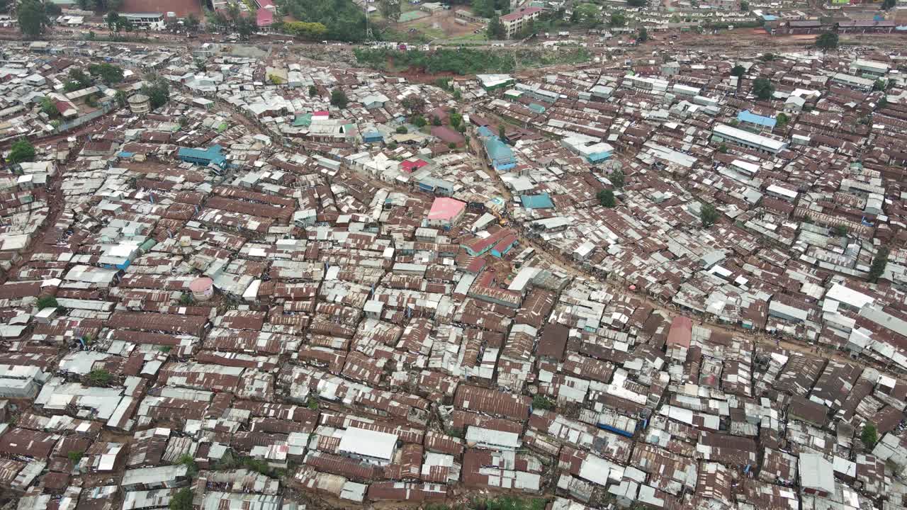 barrio pobre de kibera, nairobi, kenia