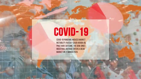 Animation-of-covid-19-data-processing-over-world-map-and-woman-in-face-mask