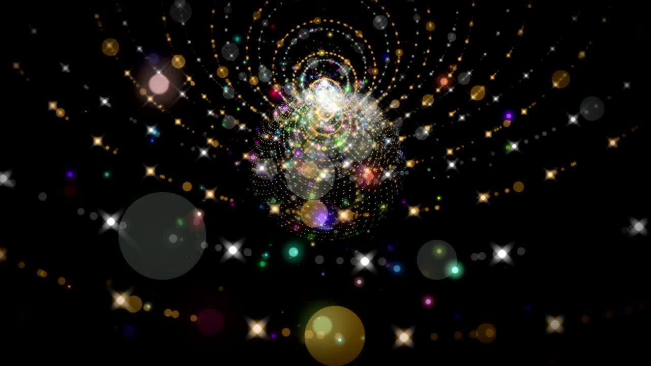 스로모션에서 줄무 물체와 박이는 입자, 4096x2304 루프 4k