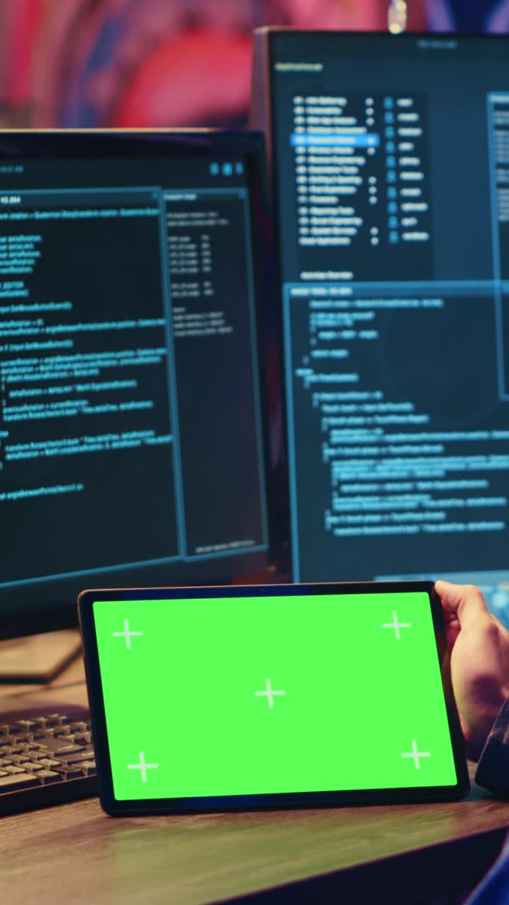 Vertical video Hackers use ransomware on mockup tablet