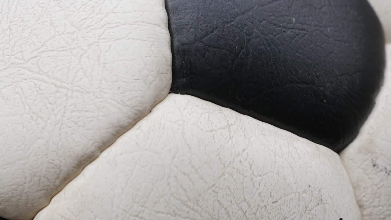 textura rayada de fútbol de cuero clásico 4k