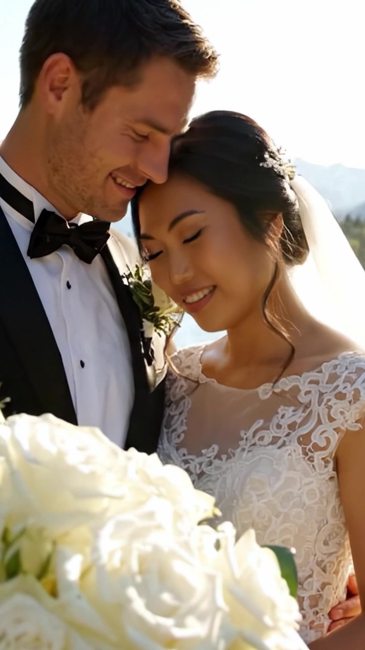 Una romantica celebrazione di matrimonio in riva al lago: Catturare l'amore tra la sposa e lo sposo in un ambiente esterno illuminato dal sole con splendide composizioni floreali.