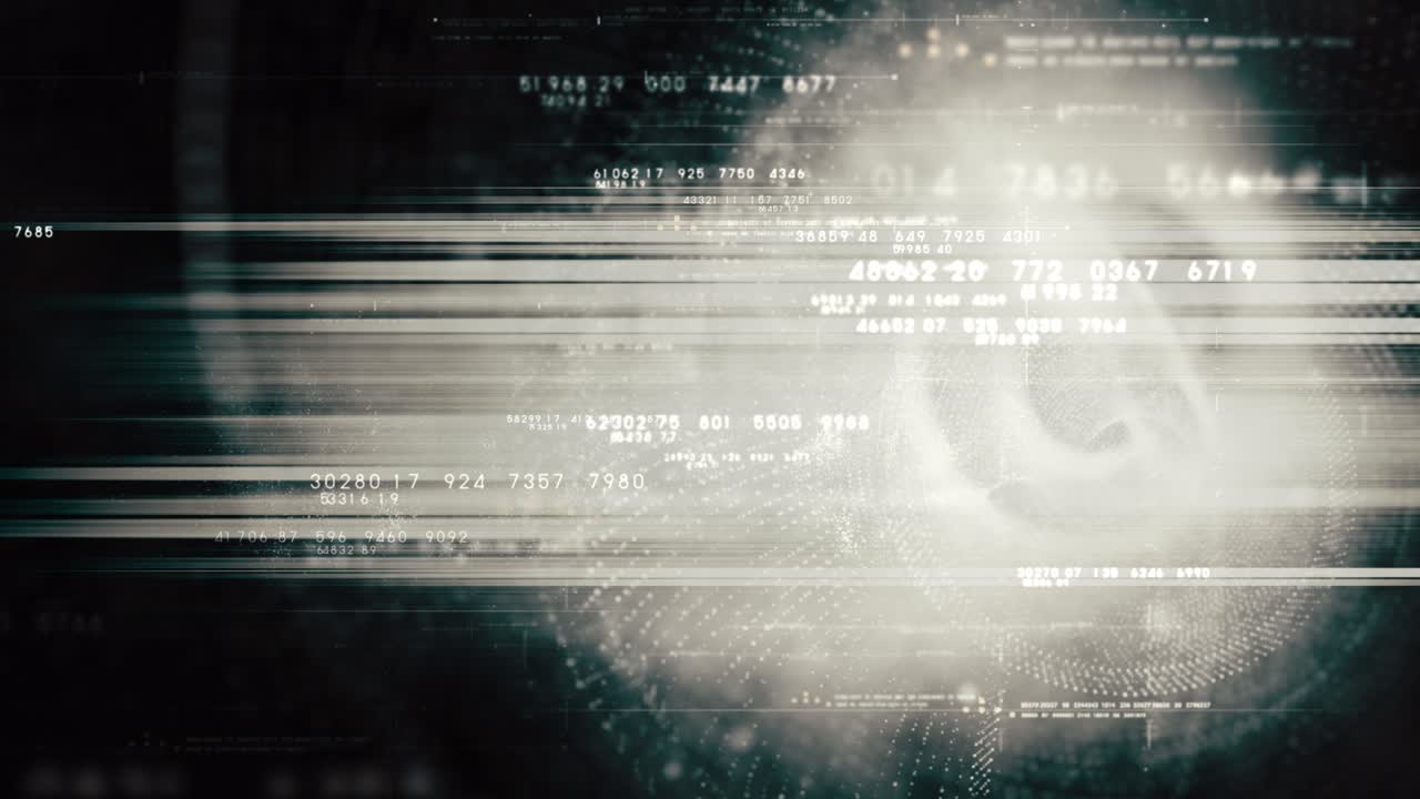 Futuristic Data Matrix Simulation HUD Background