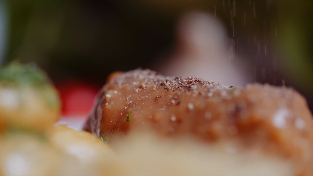 condimento fresco y fragante de carne de res con pimienta