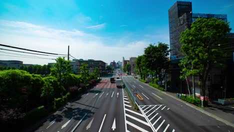 a timelapse of the traffic jam at the urban street in tokyo wide shot