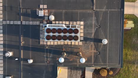 rooftop industrial unit on a school