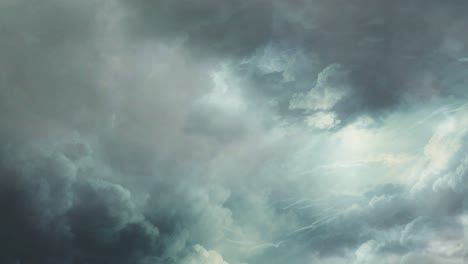 severe thunderstorm clouds in dark sky