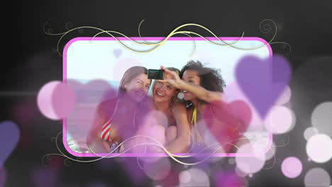 montaje de chicas divirtiéndose