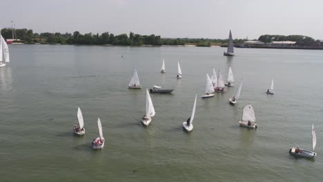 sailing competition on a river