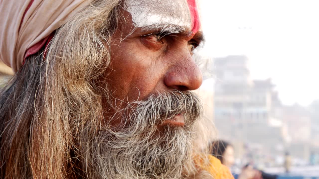 Ritratto di un santo Sadhu indiano