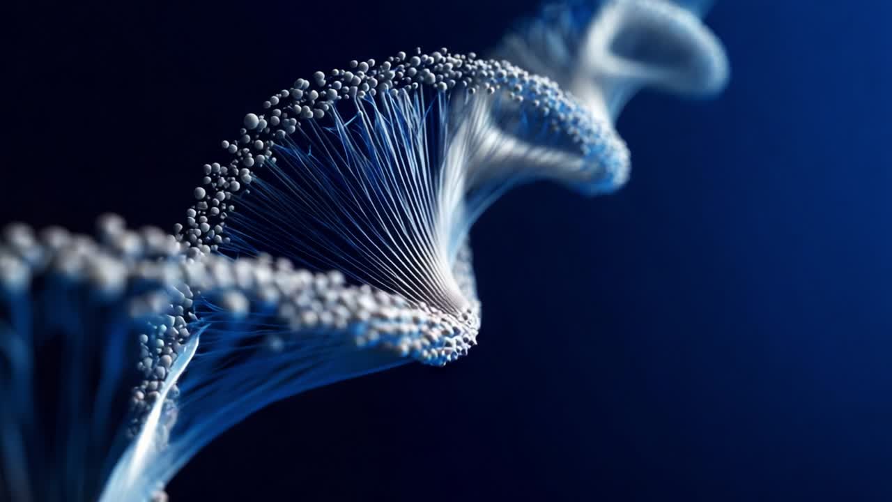 A Stunning Visualization of DNA's Double Helix Structure Illuminated Against a Dark Background, Showcasing the Intricacies of Genetic Material and the Elegance of Molecular Biology