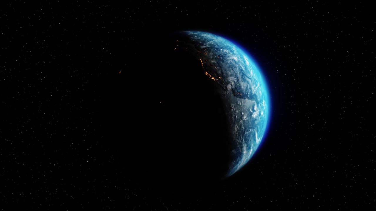 Realistic Rotation of the Earth from day to night.