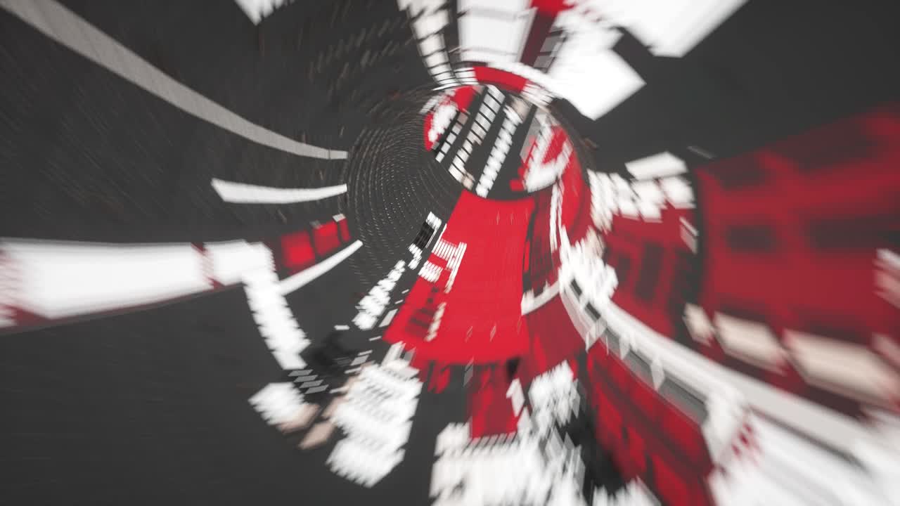 volando en el túnel de la nave espacial, corredor de la nave espacial de ciencia ficción. tecnología futurista abstracta vj sin costuras para títulos tecnológicos y fondo. bucle sin costuras 3d render