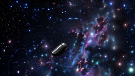 spacecraft in a nebula