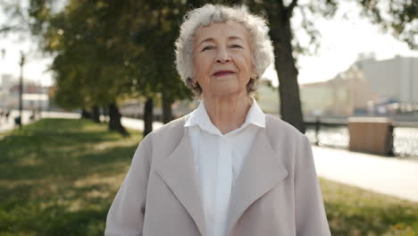 senior woman outdoors
