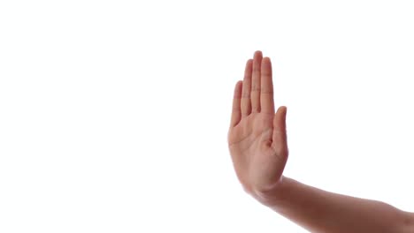 woman showing some sign with hand