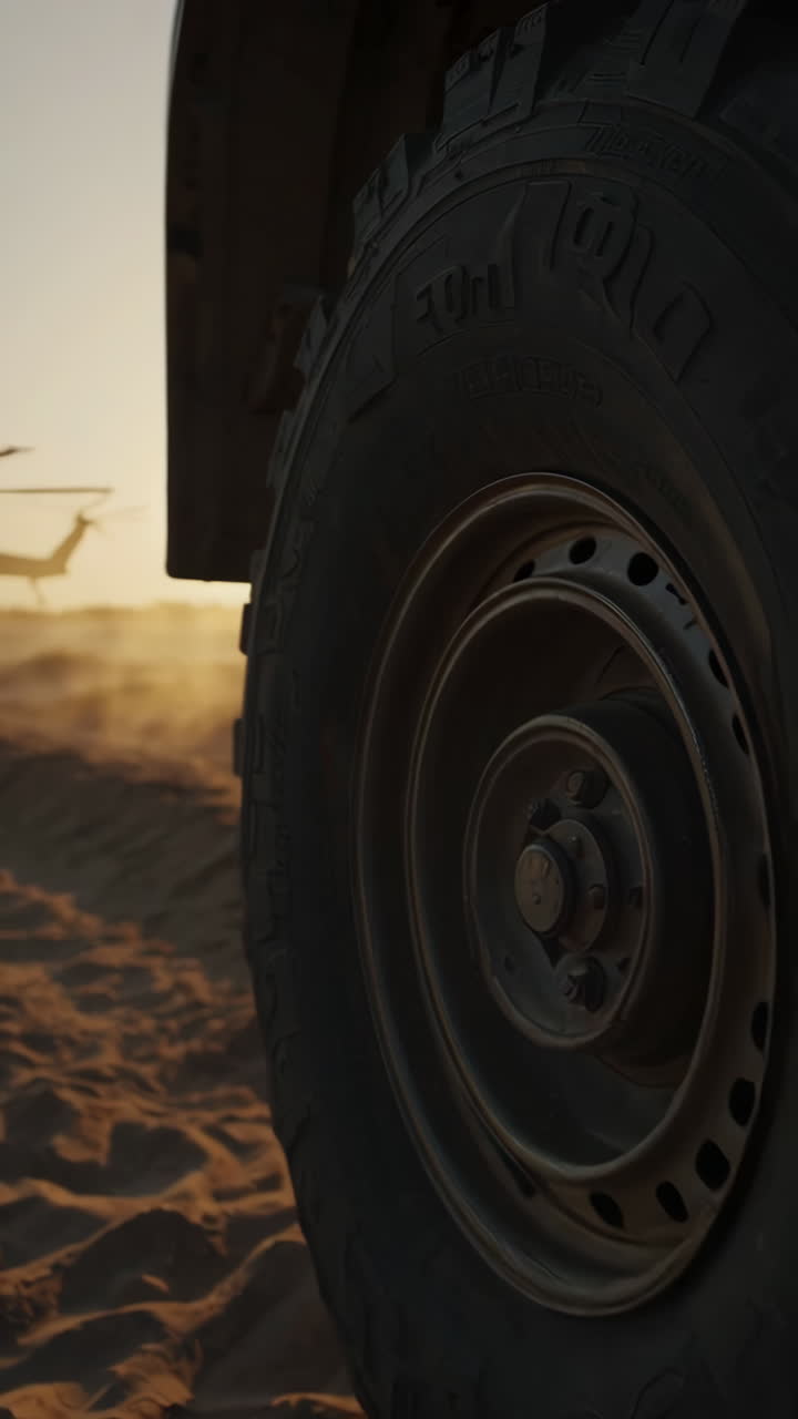 Security Guard in Desert Landscape