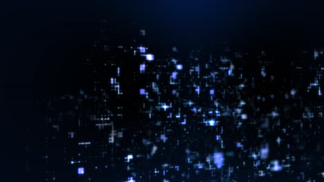 abstracto 3d movimiento datos digitales partícula ciberespacio o tecnología de fondo, animación bucle sin fisuras 4k