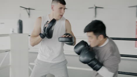 sesión de entrenamiento de boxeo