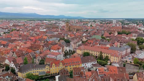 colmar  aerial city drone footage