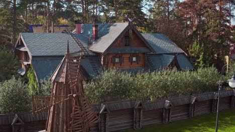 wooden house in a forest