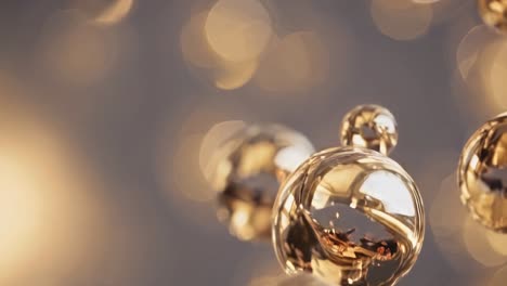 abstract video of golden bokeh lights with a shallow depth of field