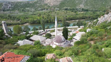 green village in mosque