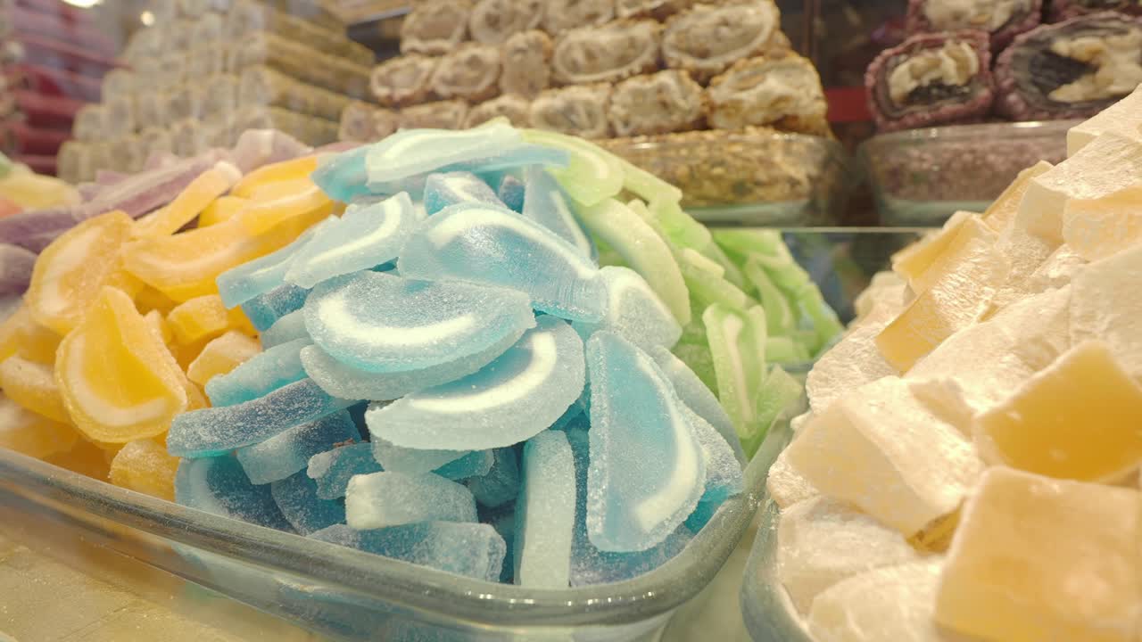 exhibición de delicias turcas coloridas