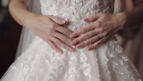 a bride getting ready for her wedding day