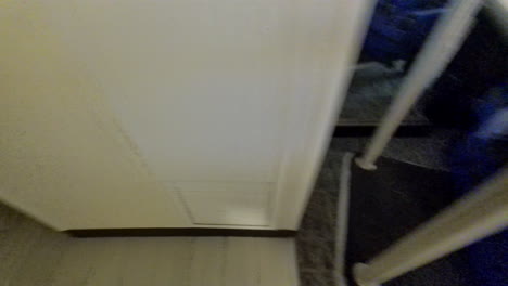 hotel room with luggage and bathroom.