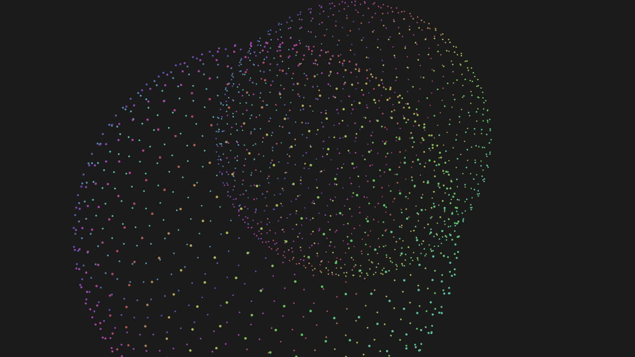 Pulsating dots create mesmerizing circular pattern on black background