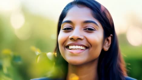 portrait of a beautiful smiling woman