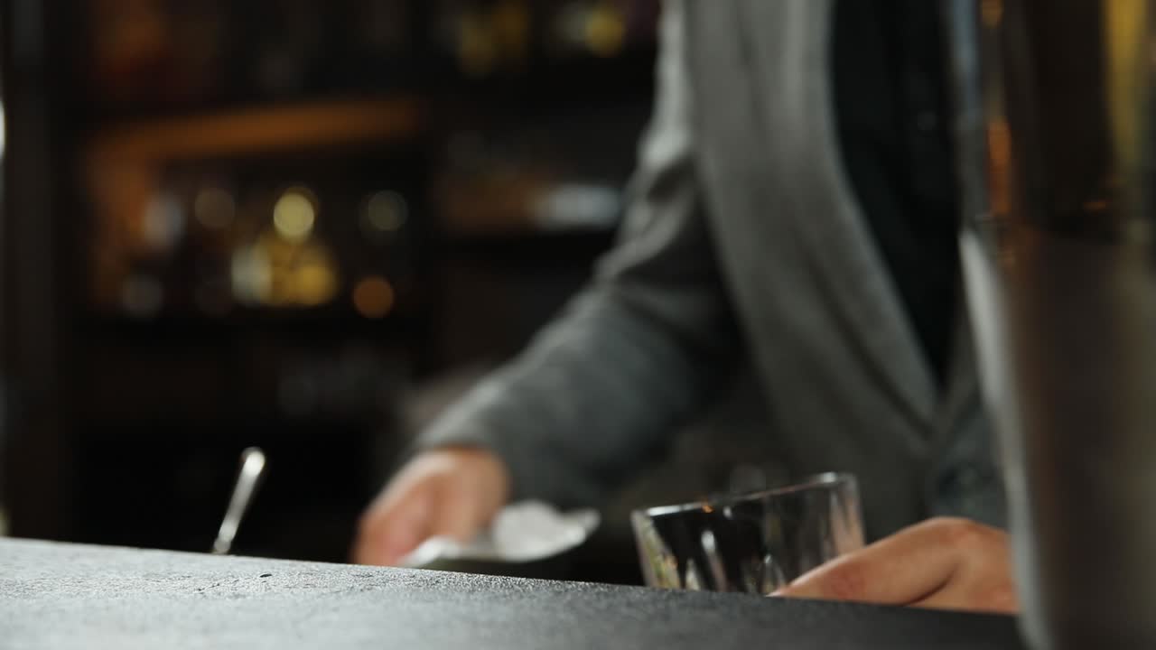 Bartender Preparing Drinks