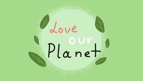 save our planet ecology lettering animation