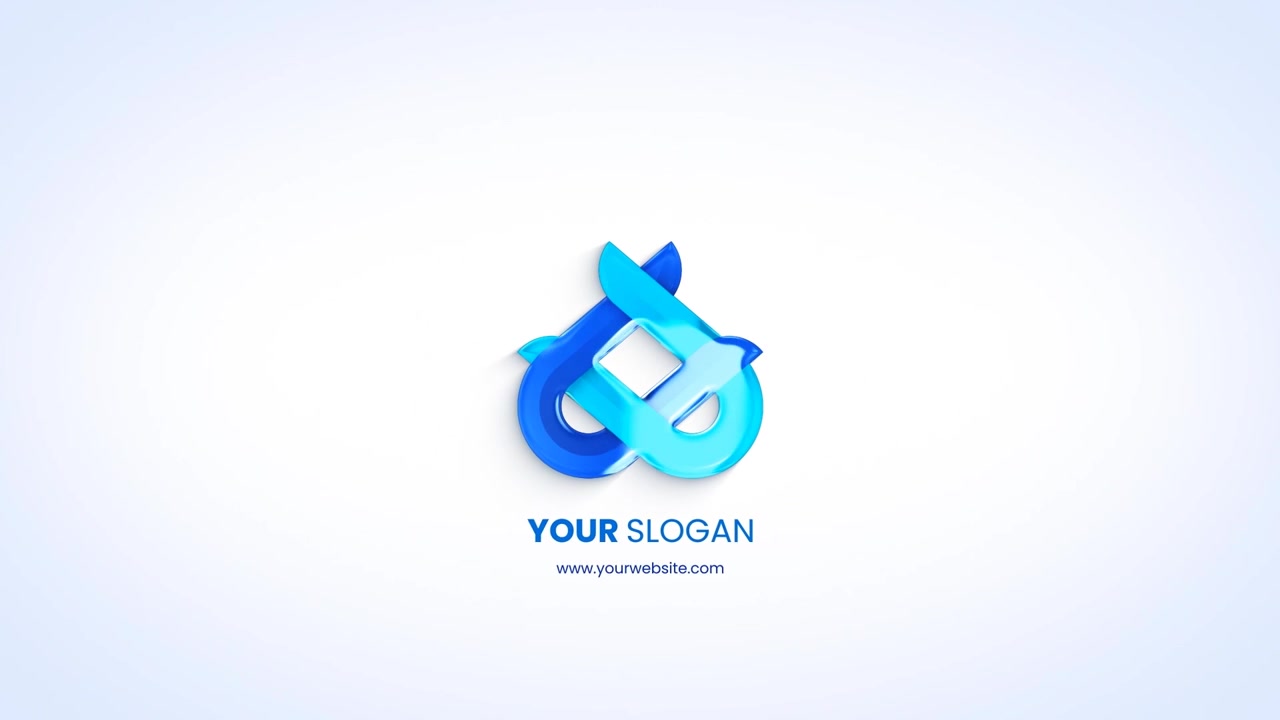 Animazione logo pulita con estrusione e movimenti dinamici, facile da personalizzare con controlli colore. Nessun plugin richiesto.
