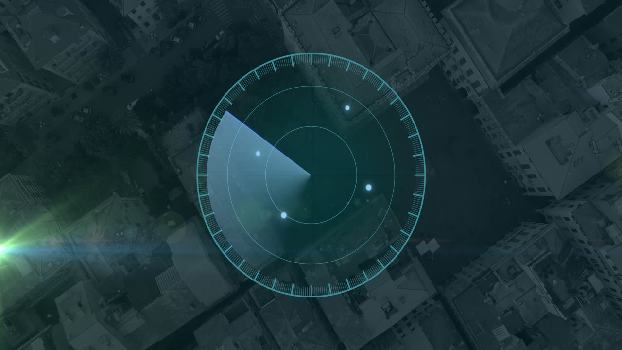 animación del reloj sobre el paisaje urbano