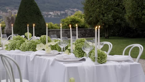 elegant outdoor dinner party in a garden