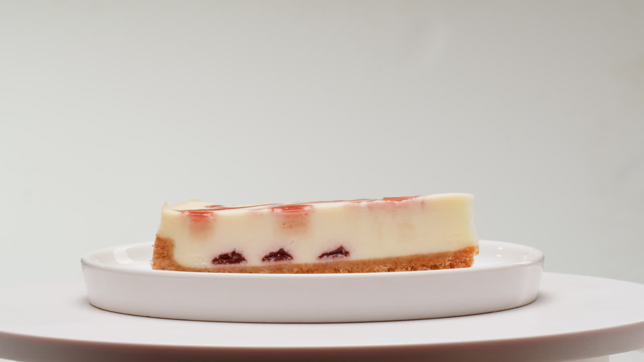 Slice of Strawberry Cheesecake