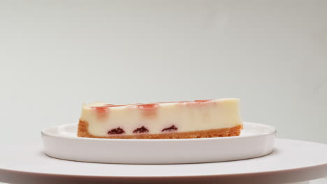 slice of strawberry cheesecake