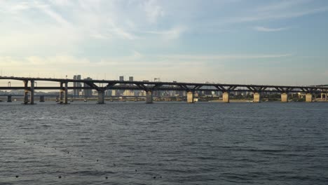 Famous-duplex-Cheongdam-Bridge-crossing-Han-River-in-city-Seoul-of-South-Korea