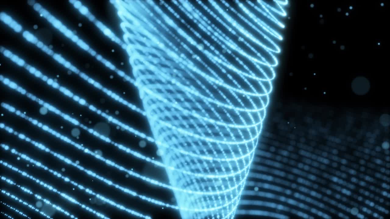 아름다운 플래시 빛 효과와 함께 흐르는 입자