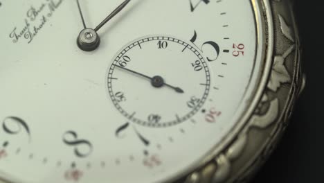 close-up of a vintage pocket watch