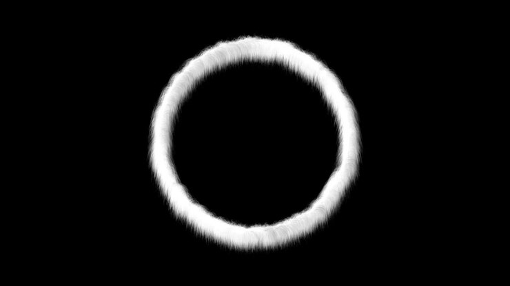 Plush Frame - Circle, frame for media on alpha