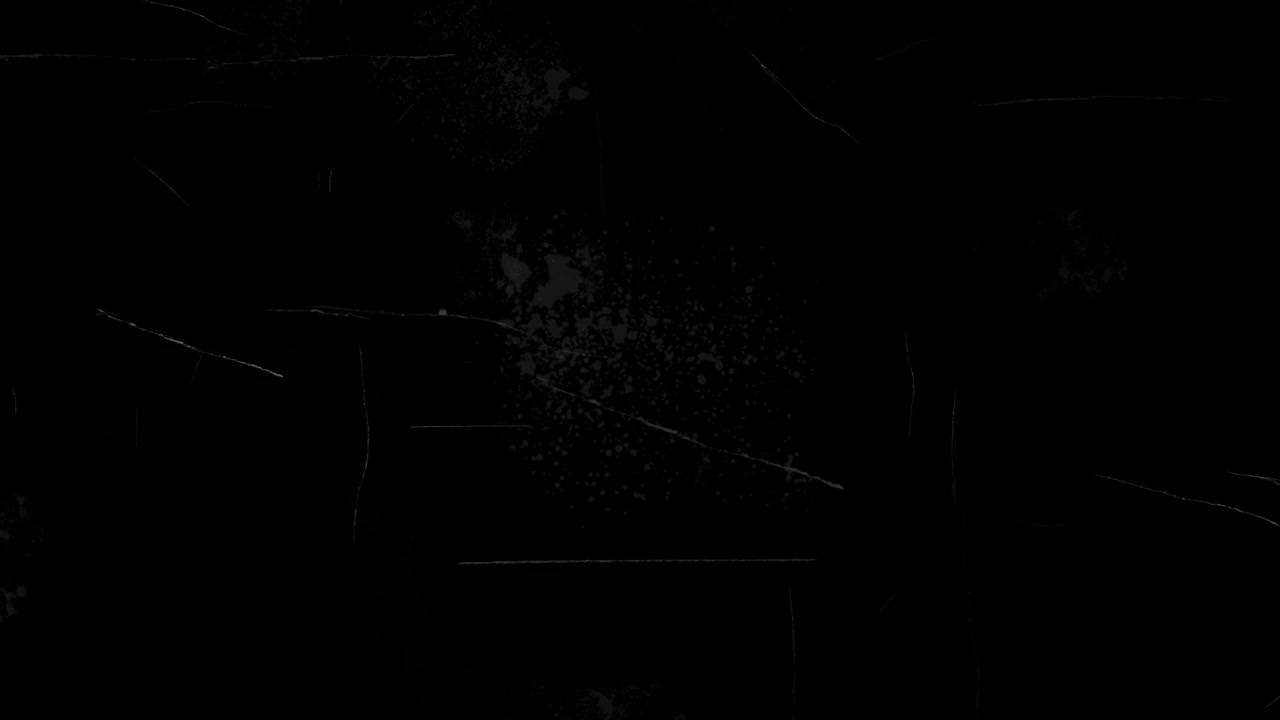 Animated Old Film Scratches and Dust Overlay on Black Background