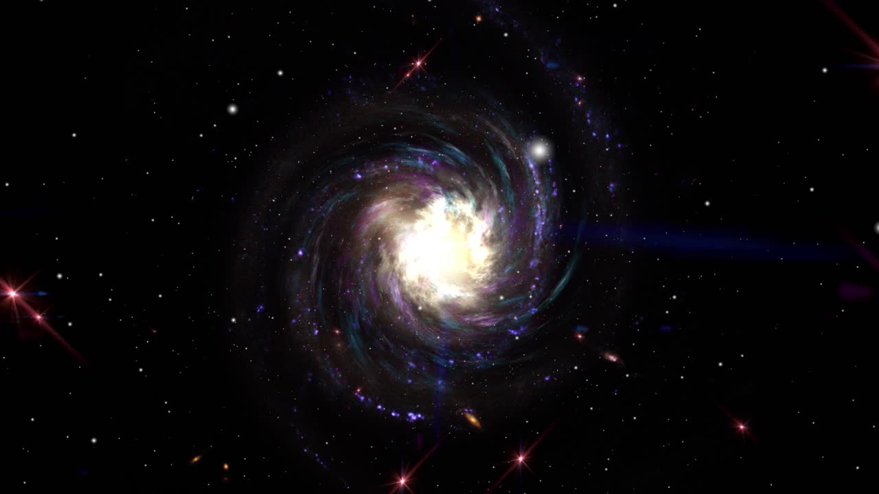 우주에서 움직이는 은하와 별