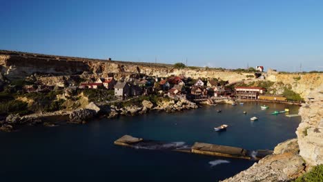 Time-lapse-video-From-Malta,-Mellieha,-Popeye-village