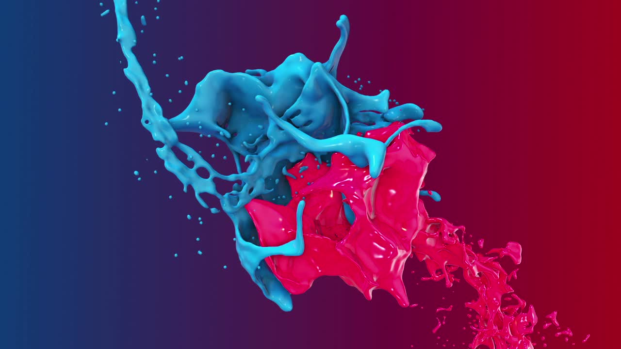 Abstract Liquid Paint Splashes